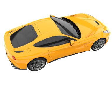 Sport car isolated on white background. 3d rendering - illustration