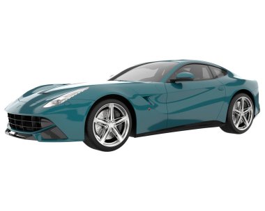Sport car isolated on white background. 3d rendering - illustration