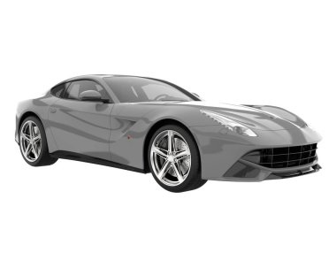 Sport car isolated on white background. 3d rendering - illustration