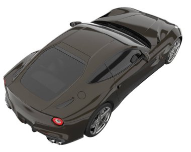 Sport car isolated on white background. 3d rendering - illustration