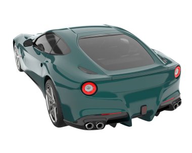 Sport car isolated on white background. 3d rendering - illustration