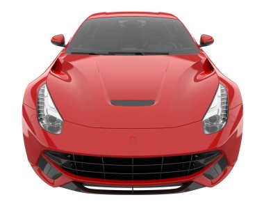 Sport car isolated on white background. 3d rendering - illustration