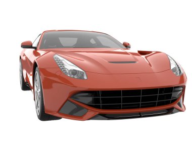 Sport car isolated on white background. 3d rendering - illustration