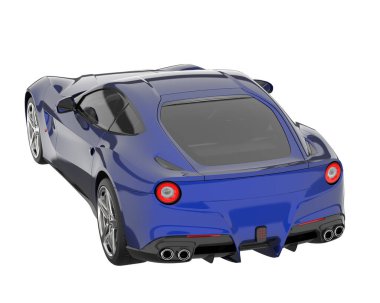 Sport car isolated on white background. 3d rendering - illustration