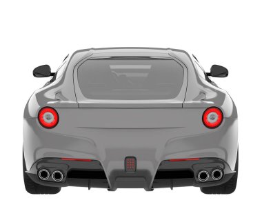 Sport car isolated on white background. 3d rendering - illustration