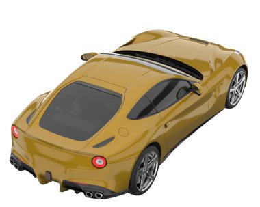 Sport car isolated on white background. 3d rendering - illustration