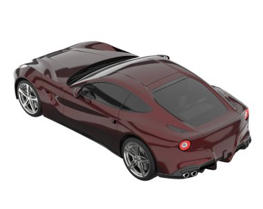 Sport car isolated on white background. 3d rendering - illustration