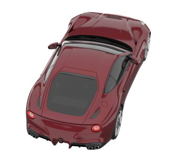 Sport car isolated on white background. 3d rendering - illustration