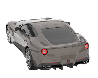 Sport car isolated on white background. 3d rendering - illustration