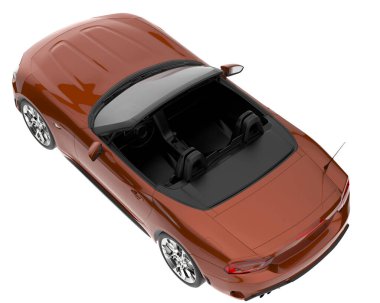 Sport car isolated on white background. 3d rendering - illustration