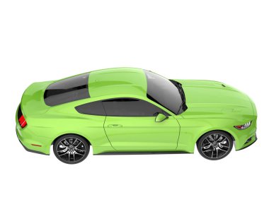 Sport car isolated on white background. 3d rendering - illustration