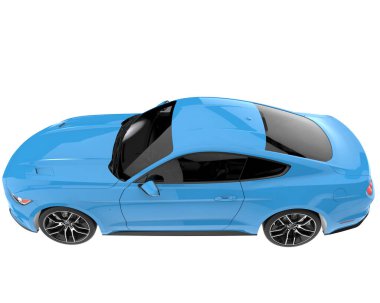 Sport car isolated on white background. 3d rendering - illustration