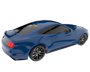 Sport car isolated on white background. 3d rendering - illustration