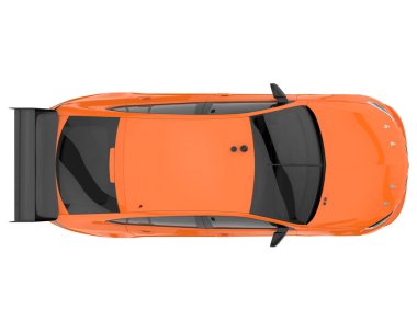 Sport car isolated on white background. 3d rendering - illustration