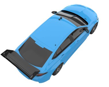 Sport car isolated on white background. 3d rendering - illustration