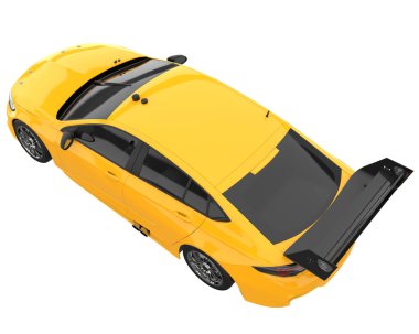 Sport car isolated on white background. 3d rendering - illustration