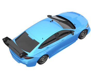 Sport car isolated on white background. 3d rendering - illustration