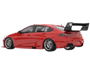 Sport car isolated on white background. 3d rendering - illustration