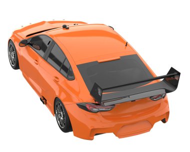Sport car isolated on white background. 3d rendering - illustration
