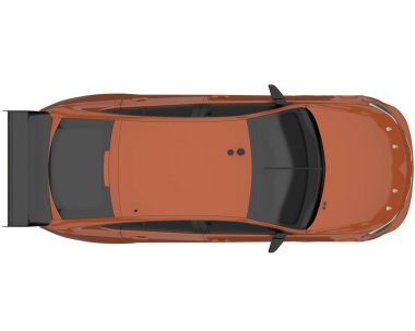 Sport car isolated on white background. 3d rendering - illustration