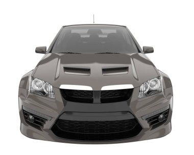 Sport car isolated on white background. 3d rendering - illustration