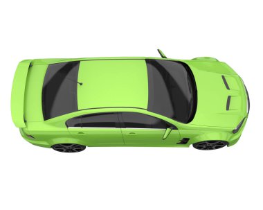 Sport car isolated on white background. 3d rendering - illustration