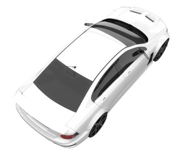 Sport car isolated on white background. 3d rendering - illustration