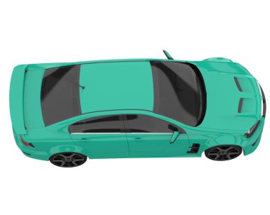 Sport car isolated on white background. 3d rendering - illustration