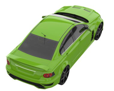 Sport car isolated on white background. 3d rendering - illustration