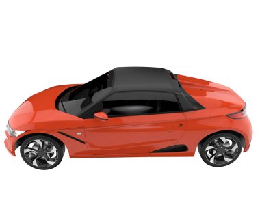 Sport car isolated on white background. 3d rendering - illustration