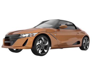 Sport car isolated on white background. 3d rendering - illustration