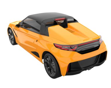 Sport car isolated on white background. 3d rendering - illustration