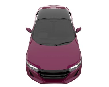 Sport car isolated on white background. 3d rendering - illustration