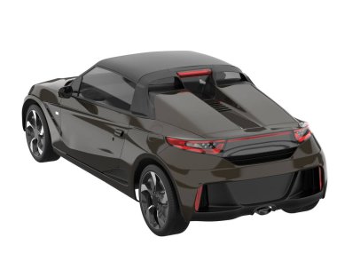 Sport car isolated on white background. 3d rendering - illustration