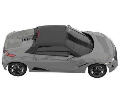 Sport car isolated on white background. 3d rendering - illustration