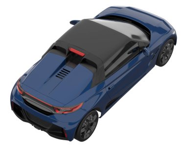 Sport car isolated on white background. 3d rendering - illustration