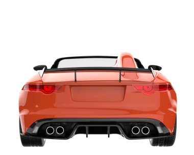 Sport car isolated on white background. 3d rendering - illustration