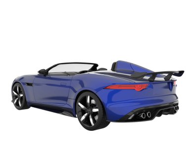 Sport car isolated on white background. 3d rendering - illustration