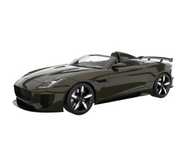 Sport car isolated on white background. 3d rendering - illustration