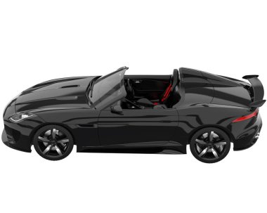 Sport car isolated on white background. 3d rendering - illustration