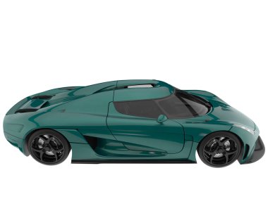 Sport car isolated on white background. 3d rendering - illustration
