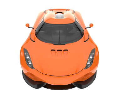 Sport car isolated on white background. 3d rendering - illustration