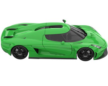 Sport car isolated on white background. 3d rendering - illustration