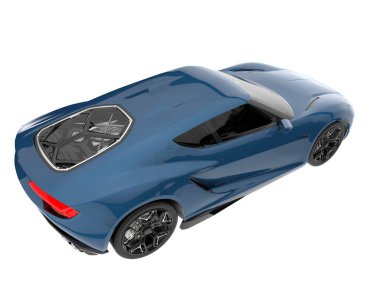 Sport car isolated on white background. 3d rendering - illustration