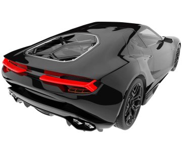 Sport car isolated on white background. 3d rendering - illustration