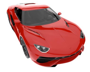 Sport car isolated on white background. 3d rendering - illustration