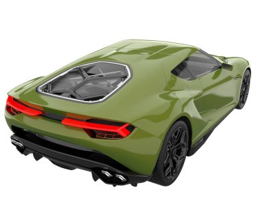 Sport car isolated on white background. 3d rendering - illustration