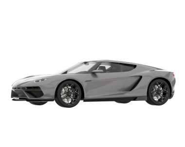 Sport car isolated on white background. 3d rendering - illustration