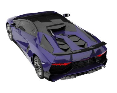 Sport car isolated on white background. 3d rendering - illustration