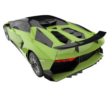 Sport car isolated on white background. 3d rendering - illustration